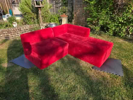 Photo of free Red Velvet Lounger (Surrey RH1) #1