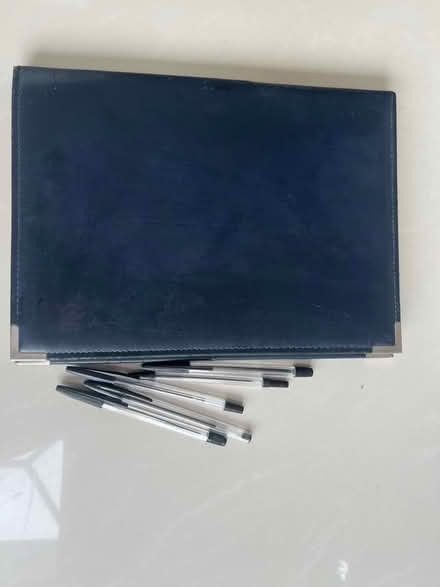 Photo of free A4 leather folder with brand new notepad and 5 pens. (Swindon SN3) #2