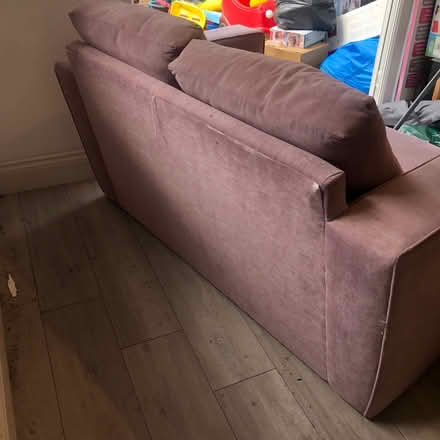Photo of free 2 Seater Fabric Sofa – Dusky Pink (DA2, Dartford) #4
