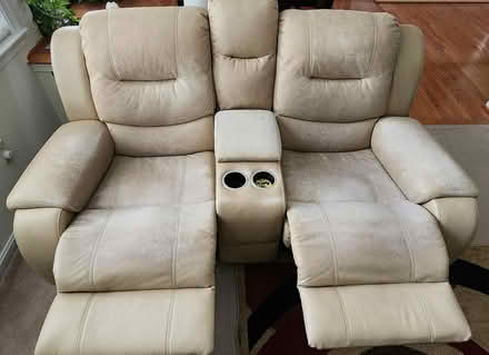 Photo of free Faux leather reclining sofa (Waverly woods, Woodstock, MD) #4