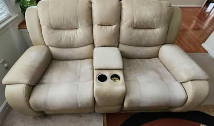 Photo of free Faux leather reclining sofa (Waverly woods, Woodstock, MD) #3
