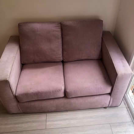 Photo of free 2 Seater Fabric Sofa – Dusky Pink (DA2, Dartford) #1