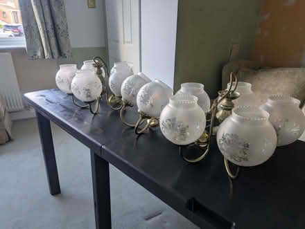 Photo of free 2 X 5 arm light fittings, and 1 x 2 arm wall light (Nuttall BL0) #3