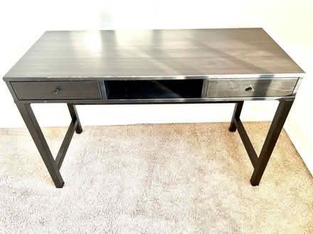 Photo of free IKEA Black Wood Desk with 2 Drawers (Arlington, VA) #1