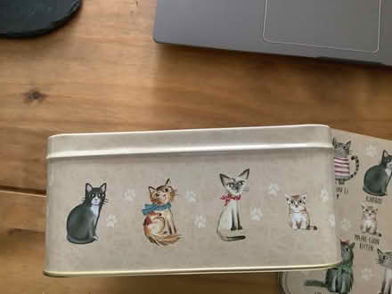Photo of free Small square metal tin (Leighton Buzzard LU7) #2