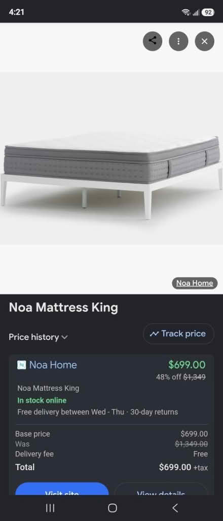 Photo of free King Noa mattress and frame (Ancaster) #1