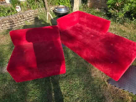 Photo of free Red Velvet Lounger (Surrey RH1) #3