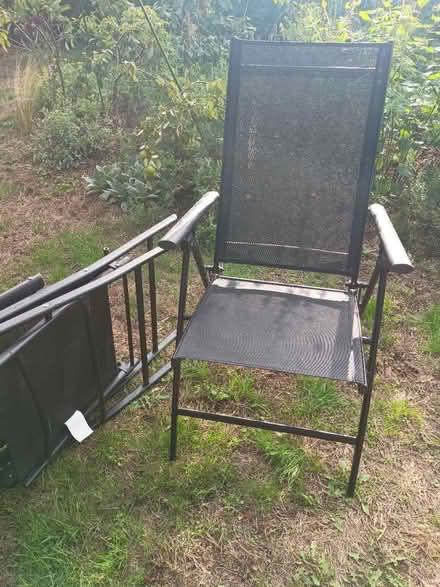 Photo of free Two sturdy folding garden chairs (Thorpe Bay SS1) #1