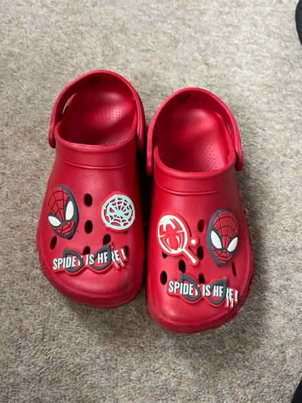 Photo of free B13 kids Spiderman croc-like shoes (kings heath B13) #2