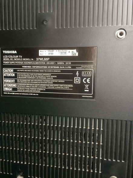 Photo of free Toshiba 37 inch TV (Earls Barton NN6) #4