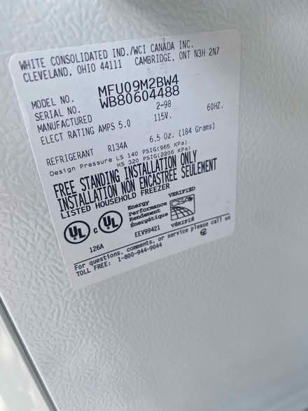 Photo of free Smaller standing freezer (Pleasant Hill) #2