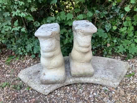 Photo of free Concrete garden bench (Neath Hill MK14) #2