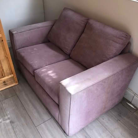 Photo of free 2 Seater Fabric Sofa – Dusky Pink (DA2, Dartford) #3