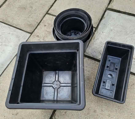 Photo of free Largish black plastic / polypropylene flowerpots (Battle RG30) #1