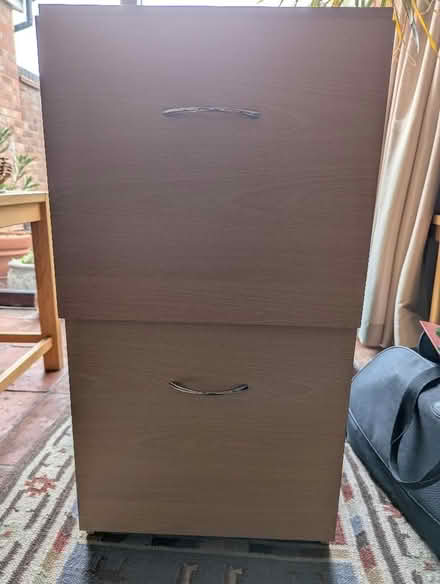 Photo of free 2 Drawer Filing Cabinet. Wood Effect (Bearton SG5) #1