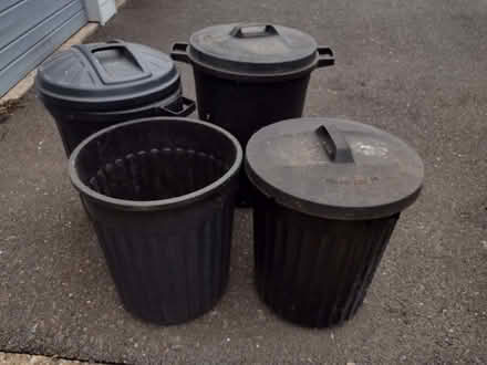 Photo of free 4 x Old black plastic dustbins (Pokesdown BH5) #2