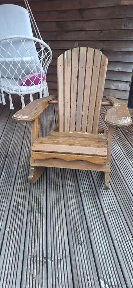 Photo of free Wooden garden rocking chair (Llandrindod wells LD1) #3