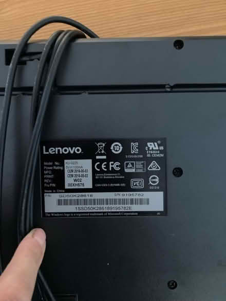 Photo of free Lenovo Keyboard (Manor Gardens EX8) #2