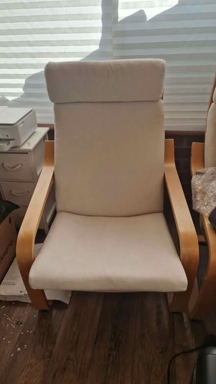 Photo of free IKEA POÄNGArmchair, birch veneer/Kelinge beige (Allestree DE22) #1