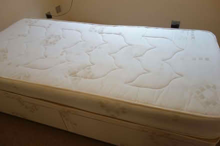Photo of free Single bed & mattress with two side drawers (Street BA16) #1