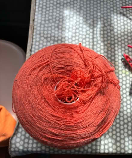 Photo of free Large cone orange lace weight yarn (Bournville B30) #2