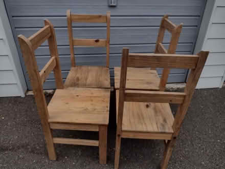Photo of free 4 x IKEA wood dining chairs (Pokesdown BH5) #1