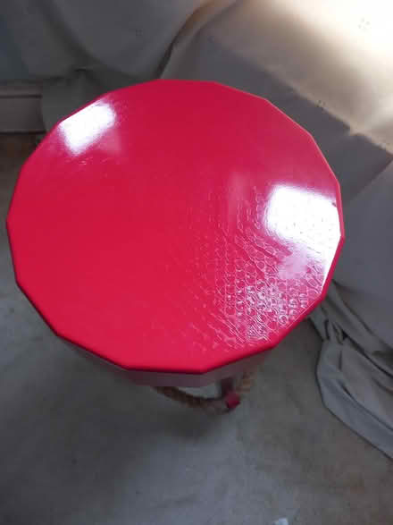 Photo of free Tall red wood & rope bar stool (Bournemouth BH9) #2