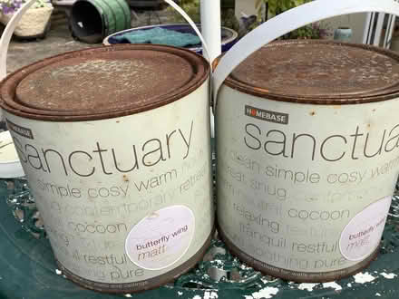 Photo of free tins of Matt Emulsion paint (Owlsmoor GU47) #1