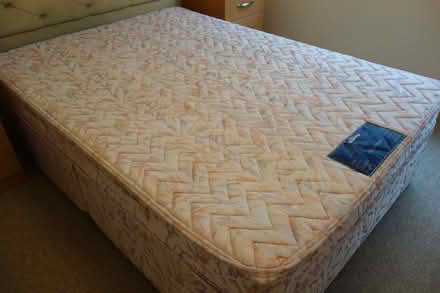 Photo of free Double bed & mattress with large end drawer (Street BA16) #4