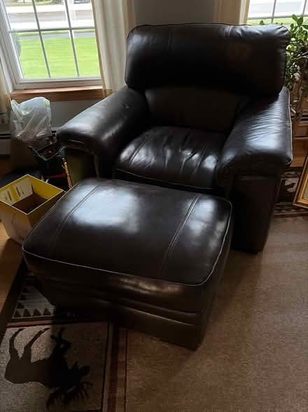 Photo of free Huge Brown Leather Chair Otto man (South Nashua) #1
