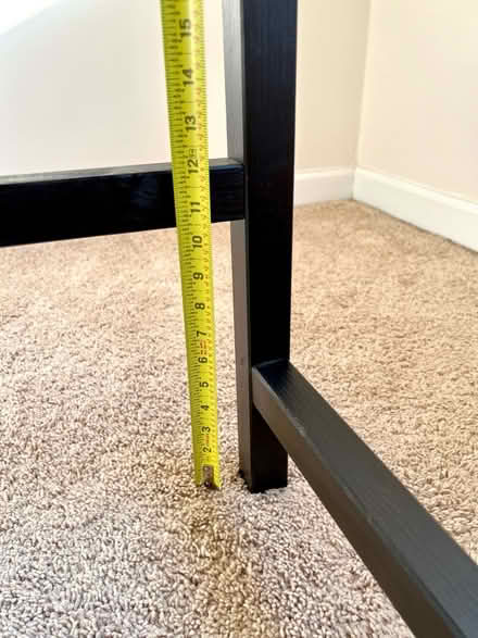 Photo of free IKEA Black Wood Desk with 2 Drawers (Arlington, VA) #4
