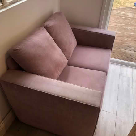 Photo of free 2 Seater Fabric Sofa – Dusky Pink (DA2, Dartford) #2