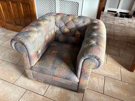Photo of free Chesterfield style armchair (Sawley) #3