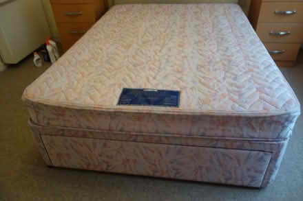 Photo of free Double bed & mattress with large end drawer (Street BA16) #1