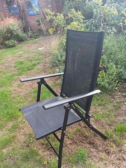 Photo of free Two sturdy folding garden chairs (Thorpe Bay SS1) #3