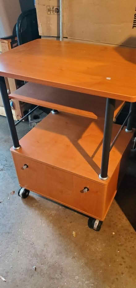 Photo of free Rolling Desk, Printer Stand, Chair (Windham, NH off Rte 28) #4