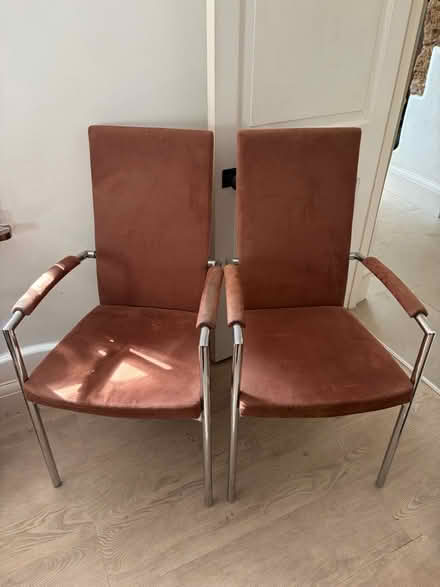Photo of free Two brown carver chairs (Burton Latimer NN15) #1