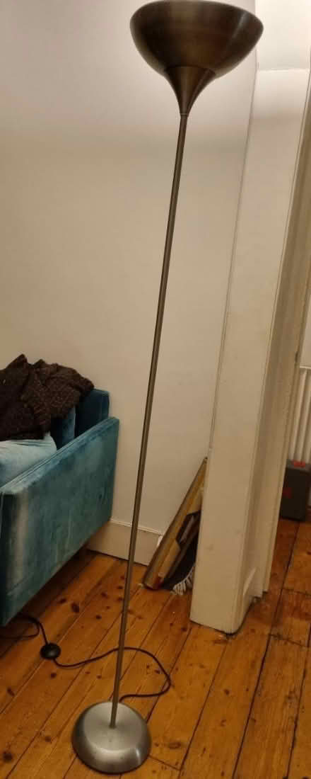 Photo of free Metal standing lamp c. 182cm tall (Leyton Midland E10) #1