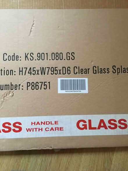 Photo of free Clear glass splashback for kitchen (Carlton Hill BN2) #2