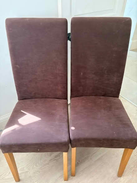 Photo of free Two brown dining chairs (Burton Latimer NN15) #1