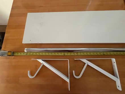 Photo of free 2 closet rod/shelf brackets + rod + (San Carlos-El Camino near Hull) #1