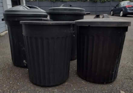 Photo of free 4 x Old black plastic dustbins (Pokesdown BH5) #1
