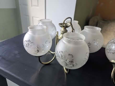 Photo of free 2 X 5 arm light fittings, and 1 x 2 arm wall light (Nuttall BL0) #2