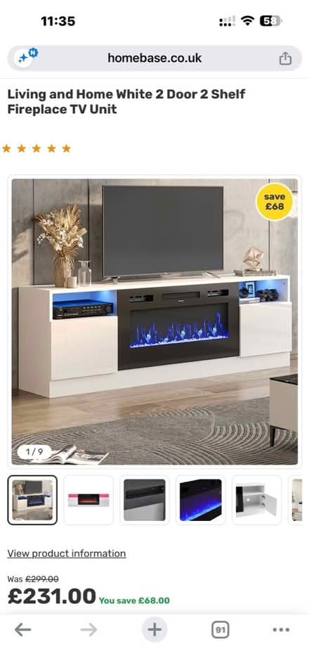 Photo of free Fire tv unit (Bathgate EH48) #2