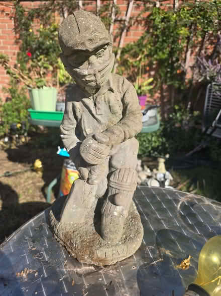 Photo of free Solid stone cricketer garden ornament (Braintree CM7) #1