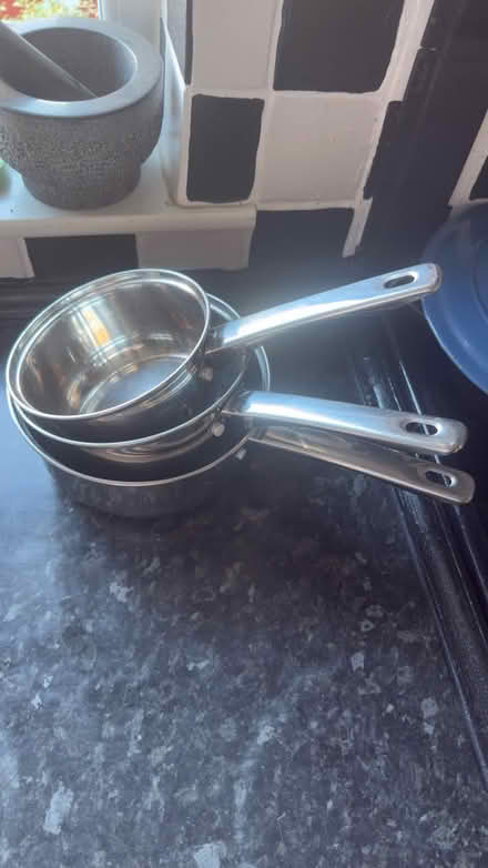 Photo of free 3 Saucepans (Witton Gilbert DH76) #1