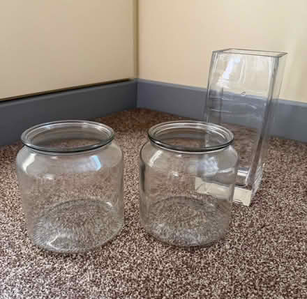 Photo of free 2 Storage Jars and a Tall Vase with a small chip out of it (Walsgrave CV2) #1