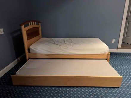 Photo of free Twin Trundle Bed and Bookcase (Lower Weston) #1