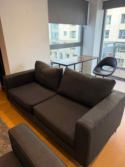 Photo of free 2 x Charcoal Grey 3-Seater Sofas (Western Harbour EH6) #3