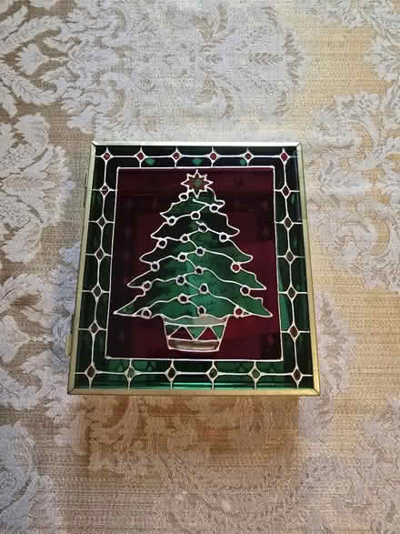 Photo of free Xmas Tree Stained Glass Hinged Box (West 7th) #1